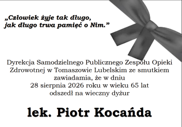 Nekrolog Piotra Kocańdy