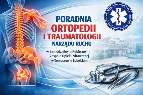 plakat "Poradnia Ortopedii i Traumatologii Narządu Ruchu"